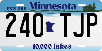 MN license plate 240TJP
