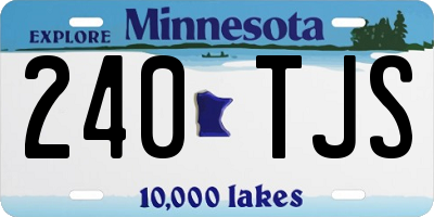 MN license plate 240TJS