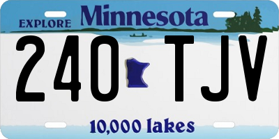 MN license plate 240TJV