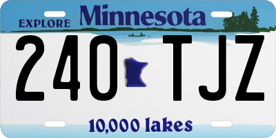 MN license plate 240TJZ
