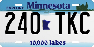 MN license plate 240TKC