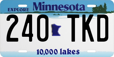 MN license plate 240TKD