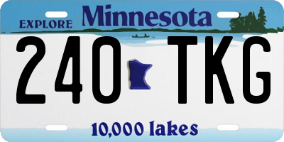 MN license plate 240TKG