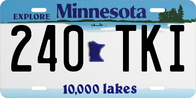 MN license plate 240TKI