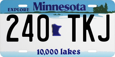 MN license plate 240TKJ