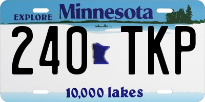 MN license plate 240TKP