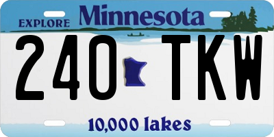 MN license plate 240TKW