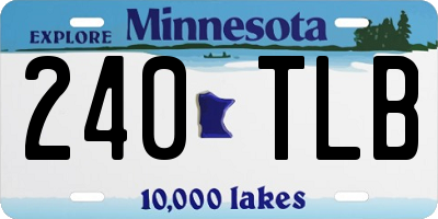 MN license plate 240TLB