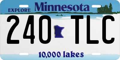 MN license plate 240TLC