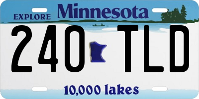 MN license plate 240TLD