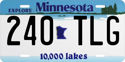 MN license plate 240TLG