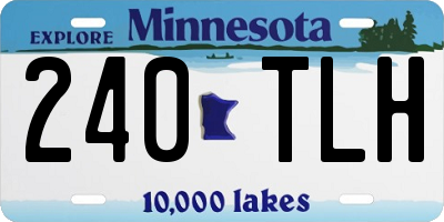 MN license plate 240TLH