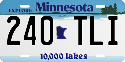MN license plate 240TLI