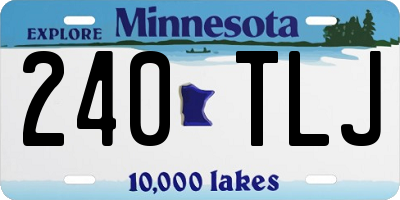 MN license plate 240TLJ
