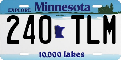MN license plate 240TLM