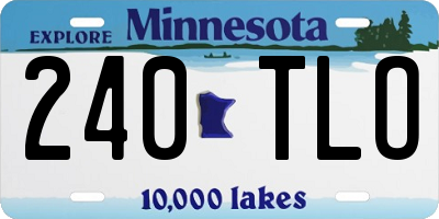 MN license plate 240TLO