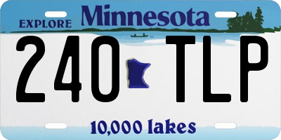 MN license plate 240TLP