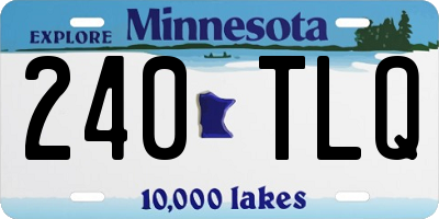 MN license plate 240TLQ