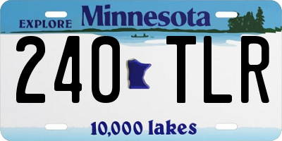 MN license plate 240TLR