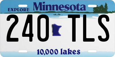 MN license plate 240TLS