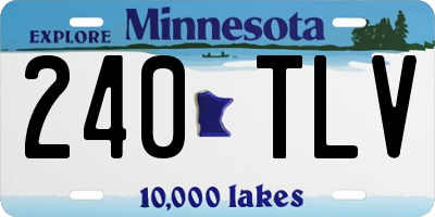 MN license plate 240TLV