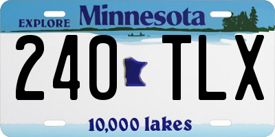 MN license plate 240TLX
