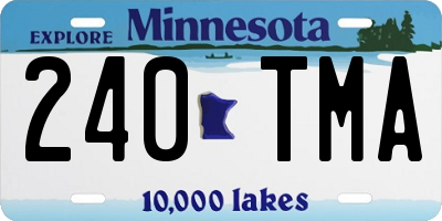 MN license plate 240TMA