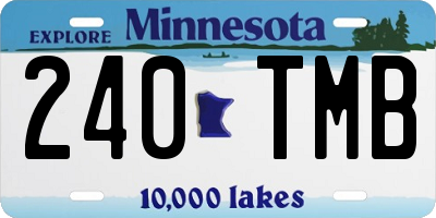 MN license plate 240TMB