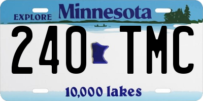 MN license plate 240TMC