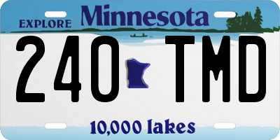 MN license plate 240TMD