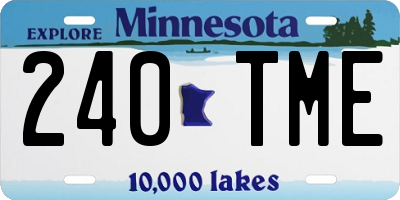 MN license plate 240TME