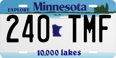 MN license plate 240TMF