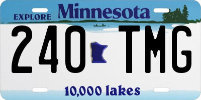 MN license plate 240TMG