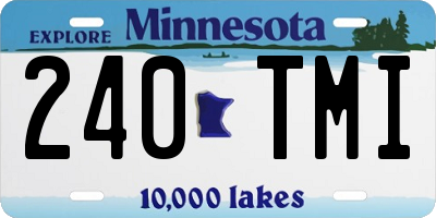 MN license plate 240TMI