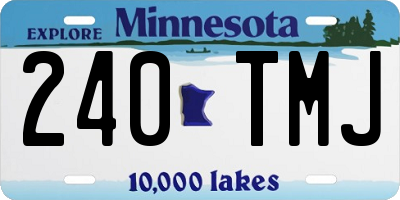 MN license plate 240TMJ