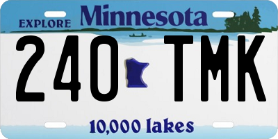 MN license plate 240TMK