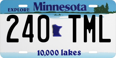 MN license plate 240TML