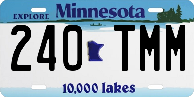 MN license plate 240TMM