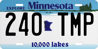 MN license plate 240TMP