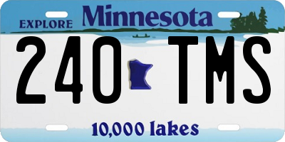 MN license plate 240TMS