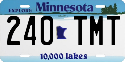 MN license plate 240TMT