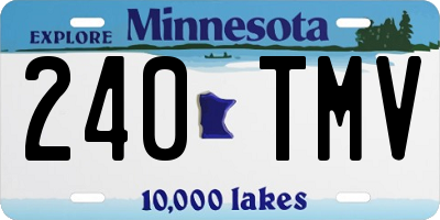 MN license plate 240TMV
