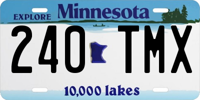 MN license plate 240TMX