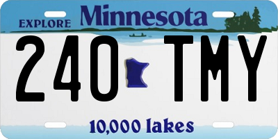 MN license plate 240TMY