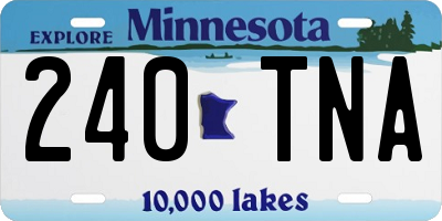 MN license plate 240TNA