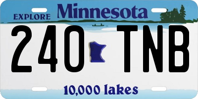MN license plate 240TNB