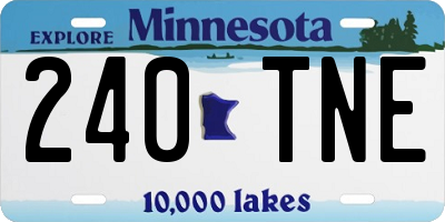 MN license plate 240TNE