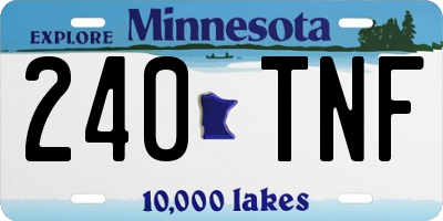 MN license plate 240TNF