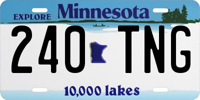 MN license plate 240TNG