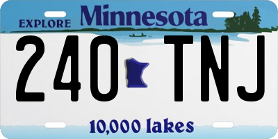 MN license plate 240TNJ